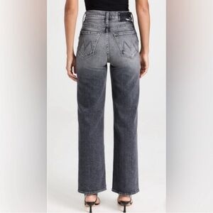 Mother the Rambler Zip‎ Flood black denim jeans size 28